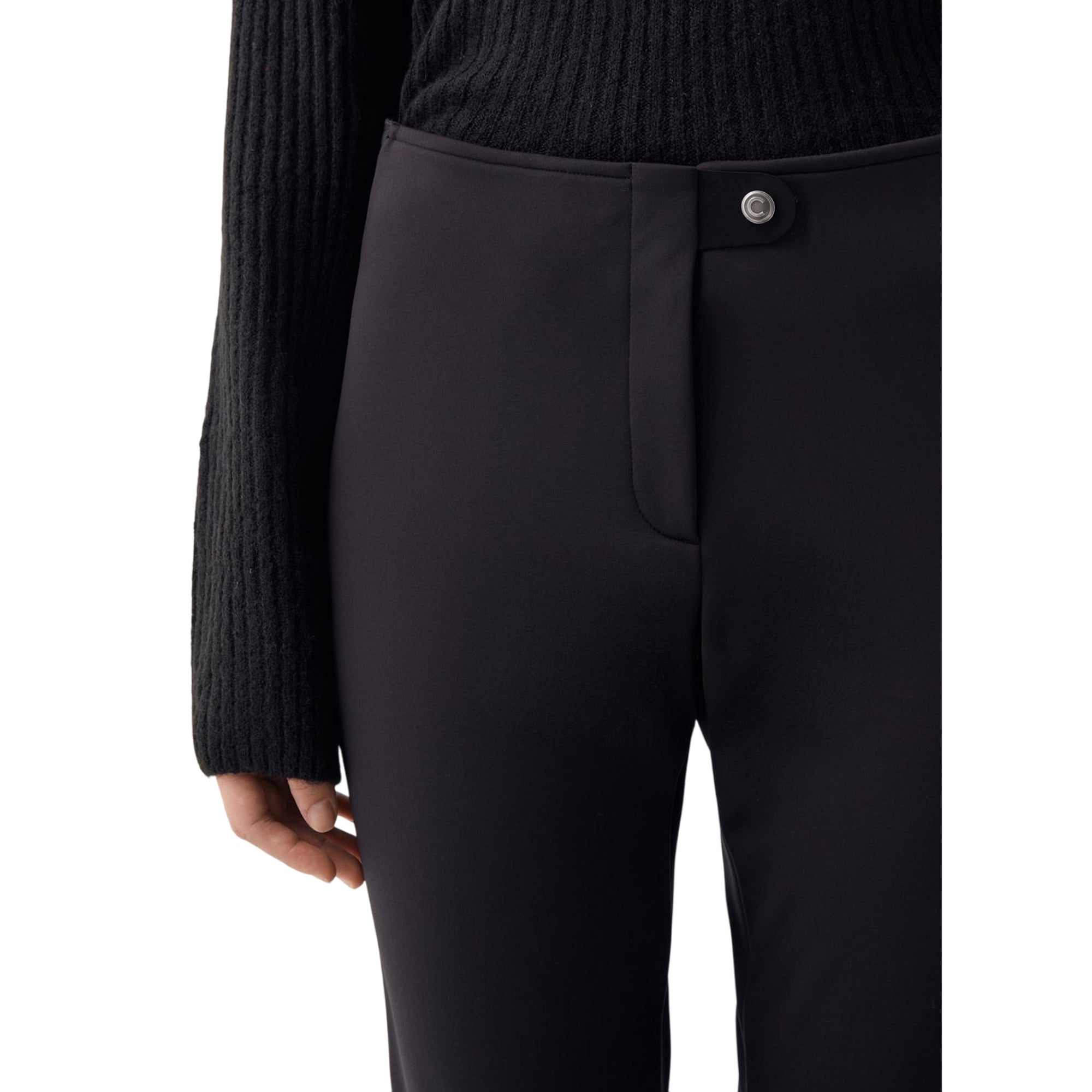 Leggings da Sci Donna in softshell tecnico nero dettaglio