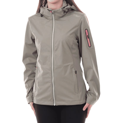 CMP Giubbino Trekking Donna Verde con Cappuccio Removibile