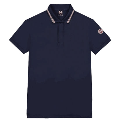 COLMAR ORIGINALS Polo in Cotone Piqué Blu da Uomo con Logo Ricamato