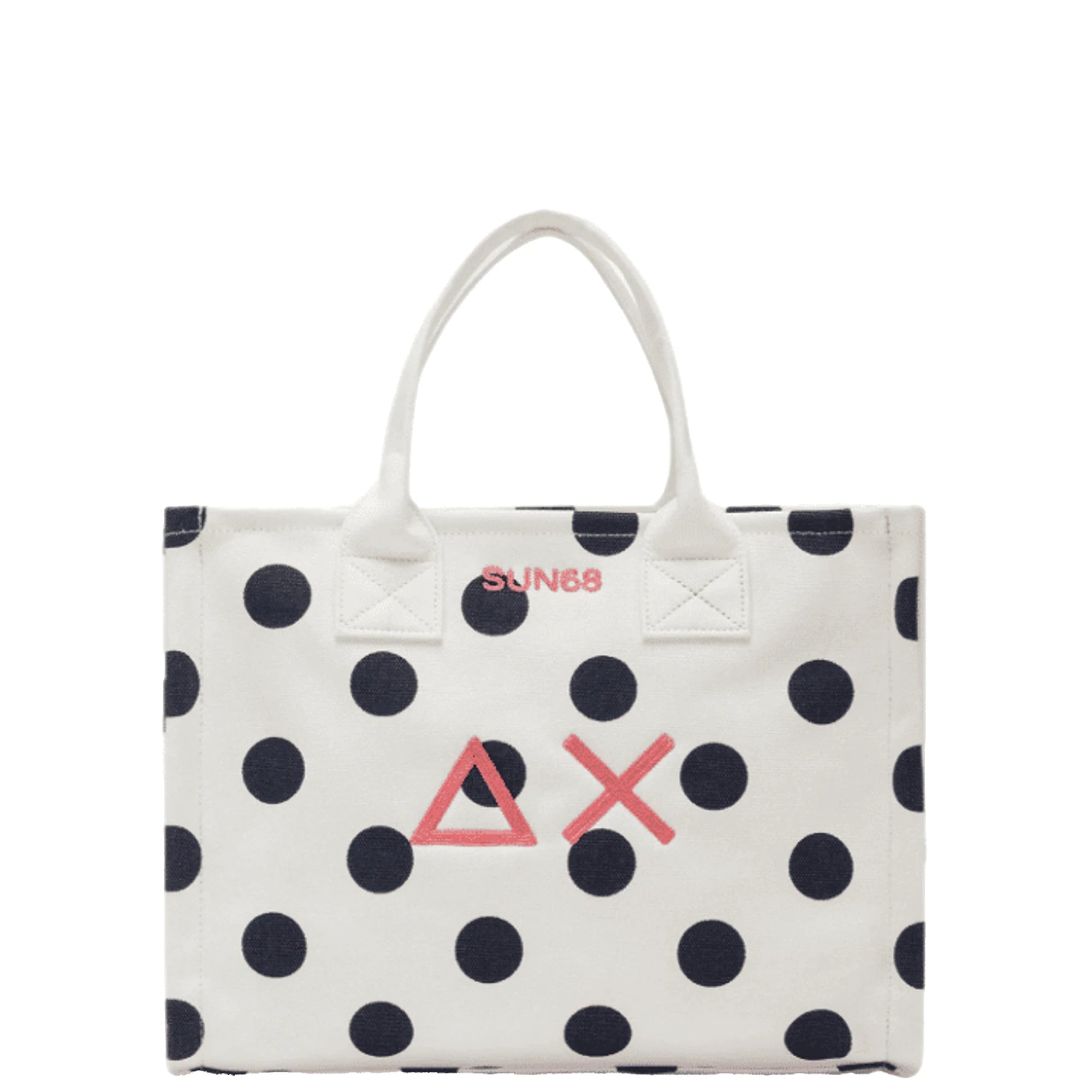 SUN68 Borsa Cali Bianco Panna/Navy Blue Donna