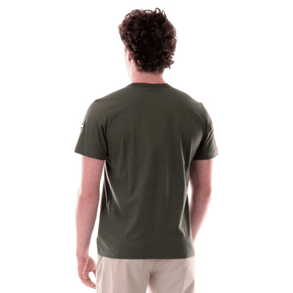 COLMAR T-shirt Girocollo da Uomo di Cotone Verde