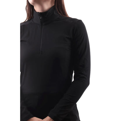 CMP Donna Pile Stretch Zip Collo Alto Nero 30L1086