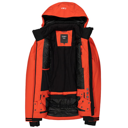 CMP Giacca Sci Uomo Zip Hood Rossa Cappuccio Removibile