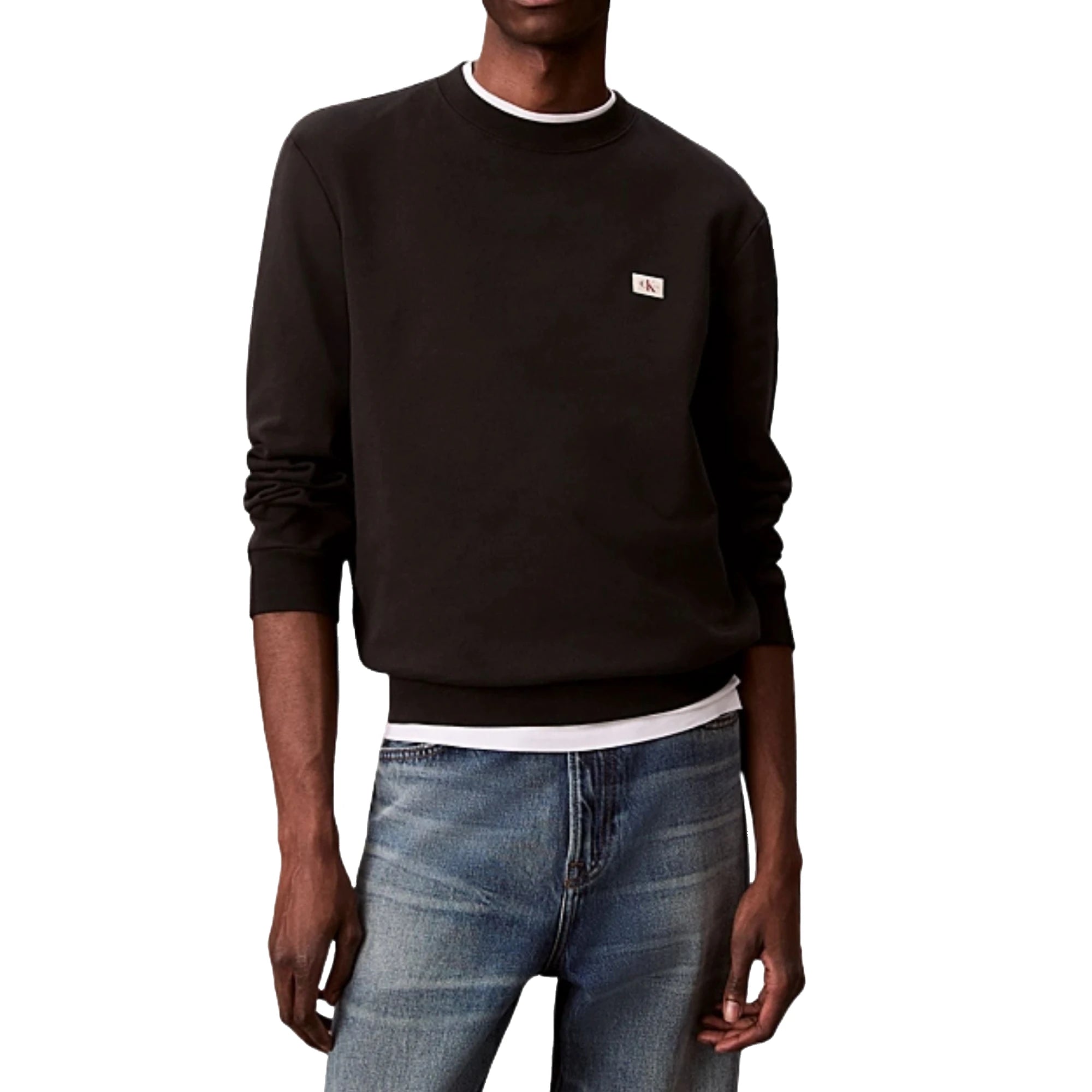 CALVIN KLEIN Felpa Monologo Spugna Logo Nera