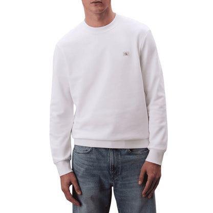 CALVIN KLEIN JEANS Felpa Uomo Girocollo Bianca LV04RC273G