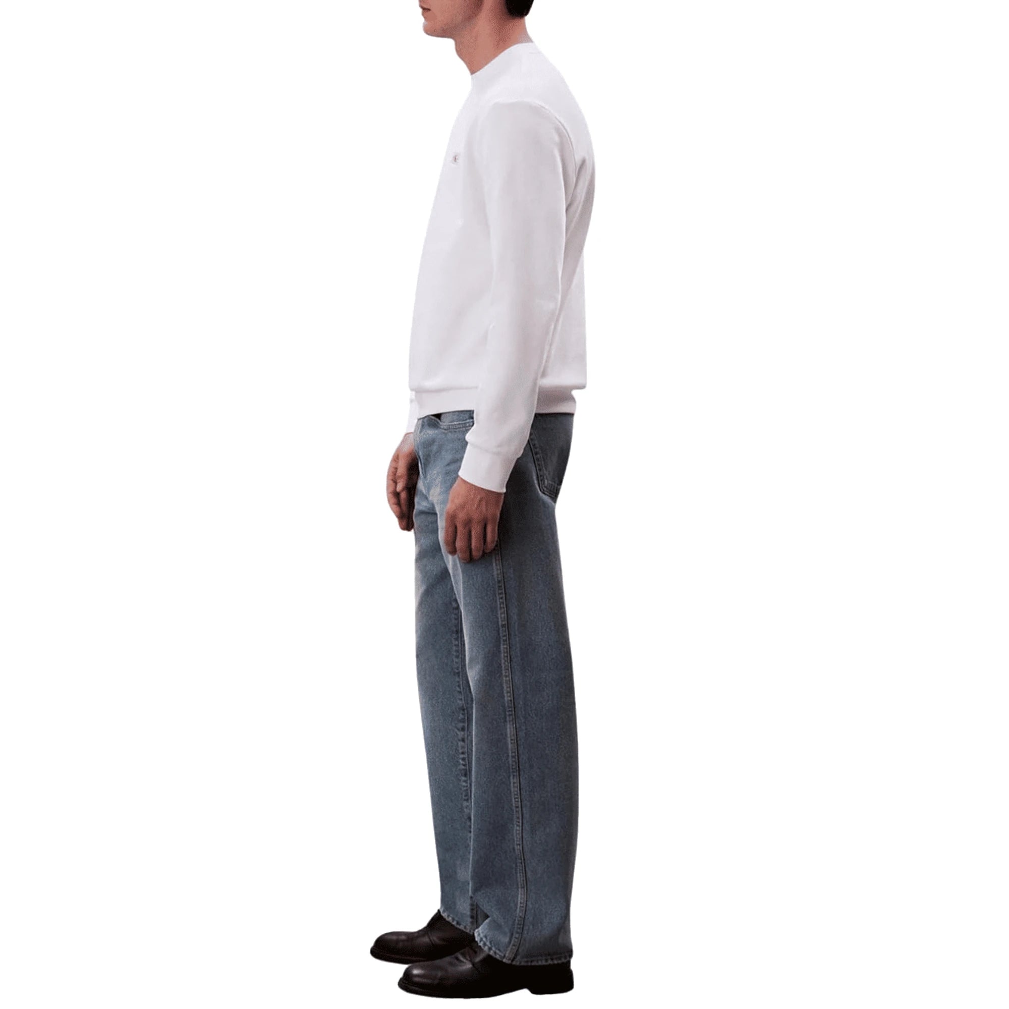 CALVIN KLEIN JEANS Felpa Uomo Girocollo Bianca LV04RC273G