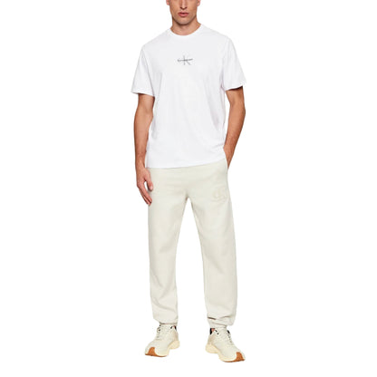 CALVIN KLEIN JEANS T-Shirt Uomo Bianca Cotone Scollo Tondo