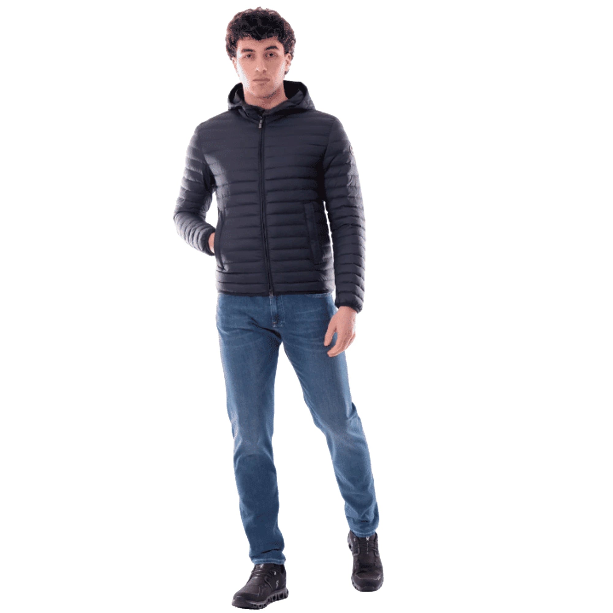 COLMAR Piumino Uomo 100 Grammi Blu con Cappuccio