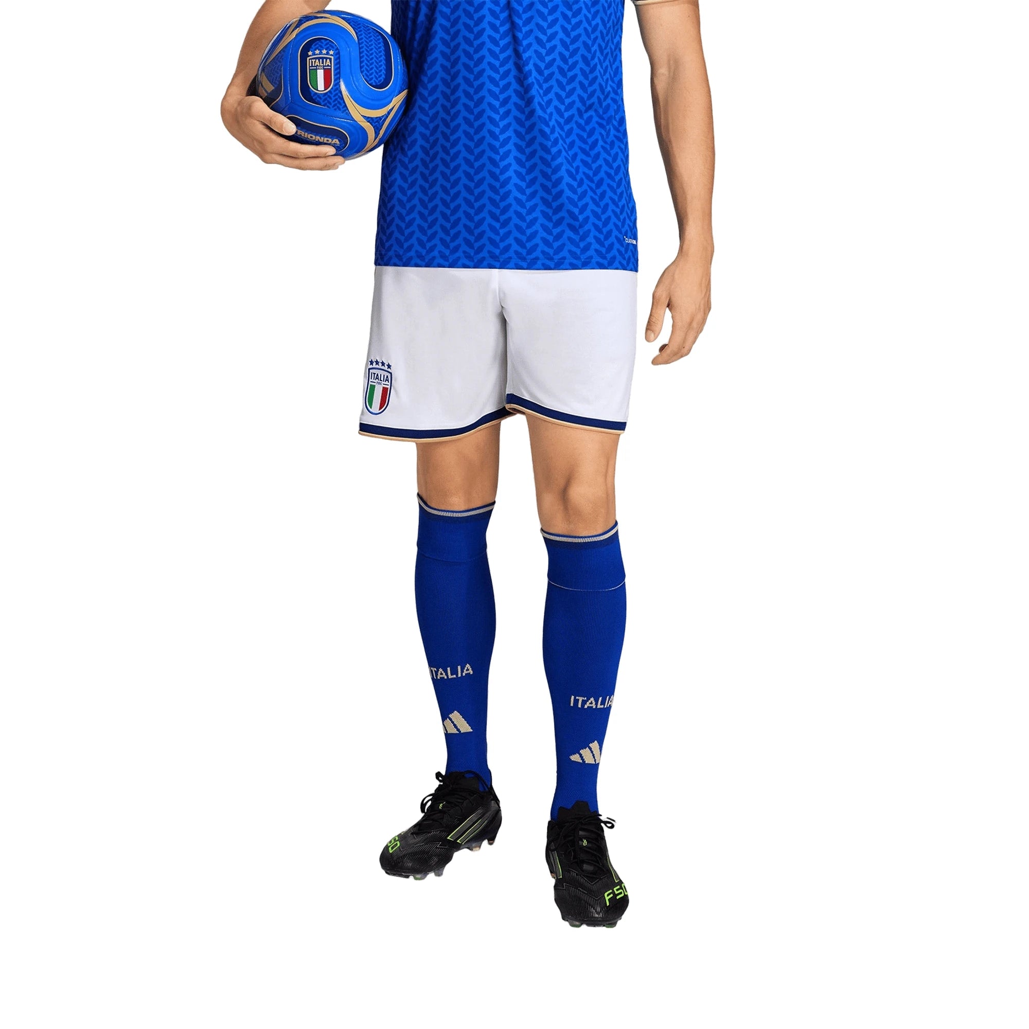 ADIDAS Pantaloncini Ufficiali Calcio Italia FIGC Home Uomo