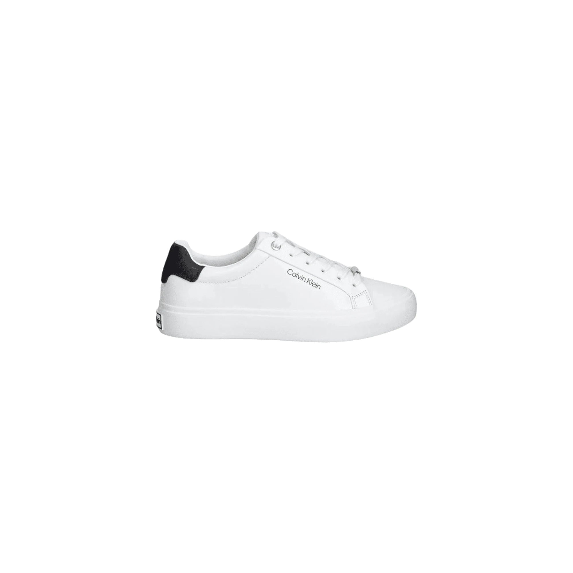 CALVIN KLEIN Sneakers Donna Bianche in Pelle con Lacci