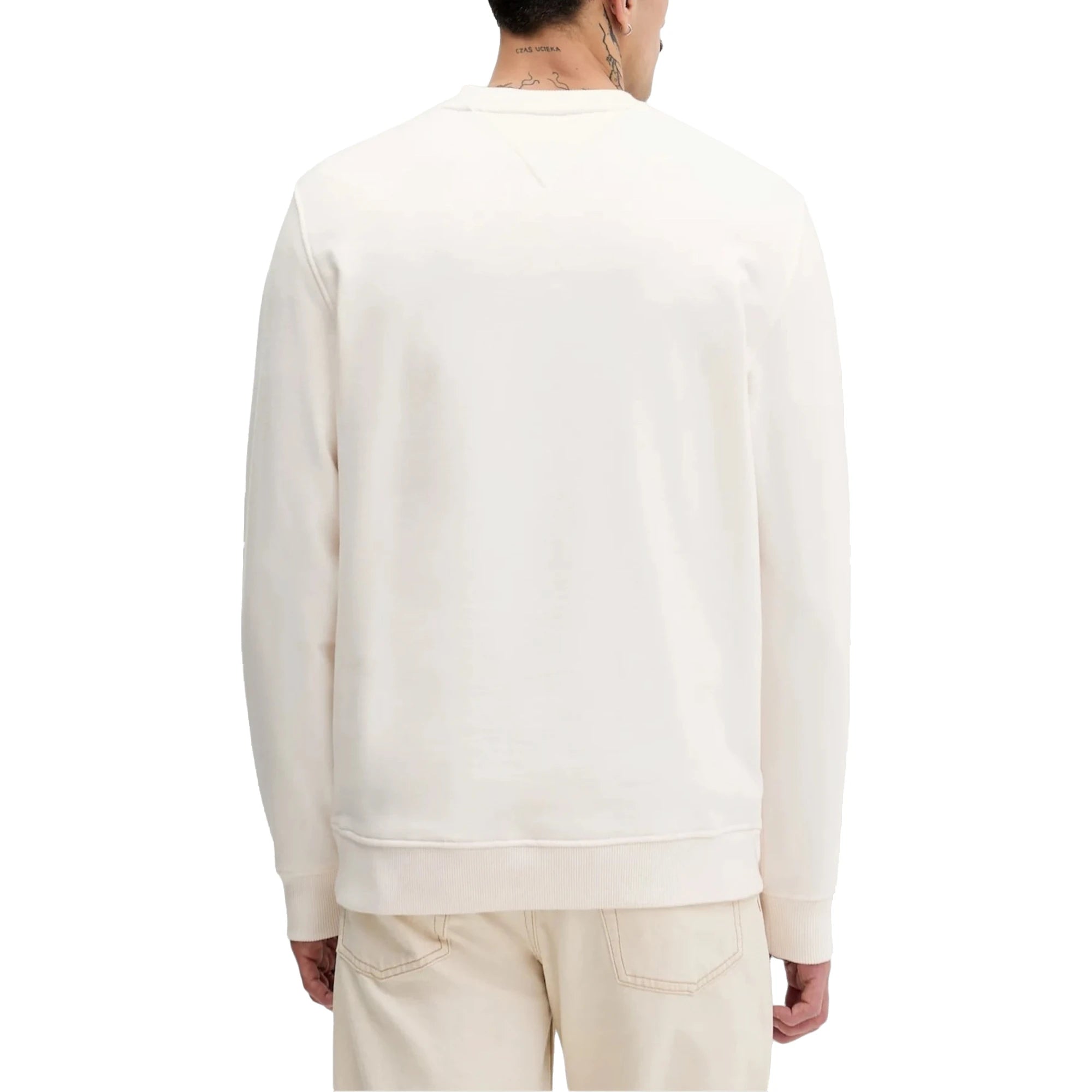 TOMMY HILFIGER JEANS Felpa Uomo Bianco Cotone Organico