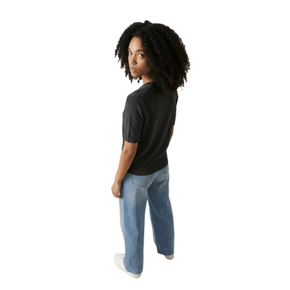 CALVIN KLEIN JEANS Maglia Donna Cotone Grigia Stampa