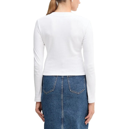 CALVIN KLEIN T-shirt Donna Monogram Baby A Manica Lunga
