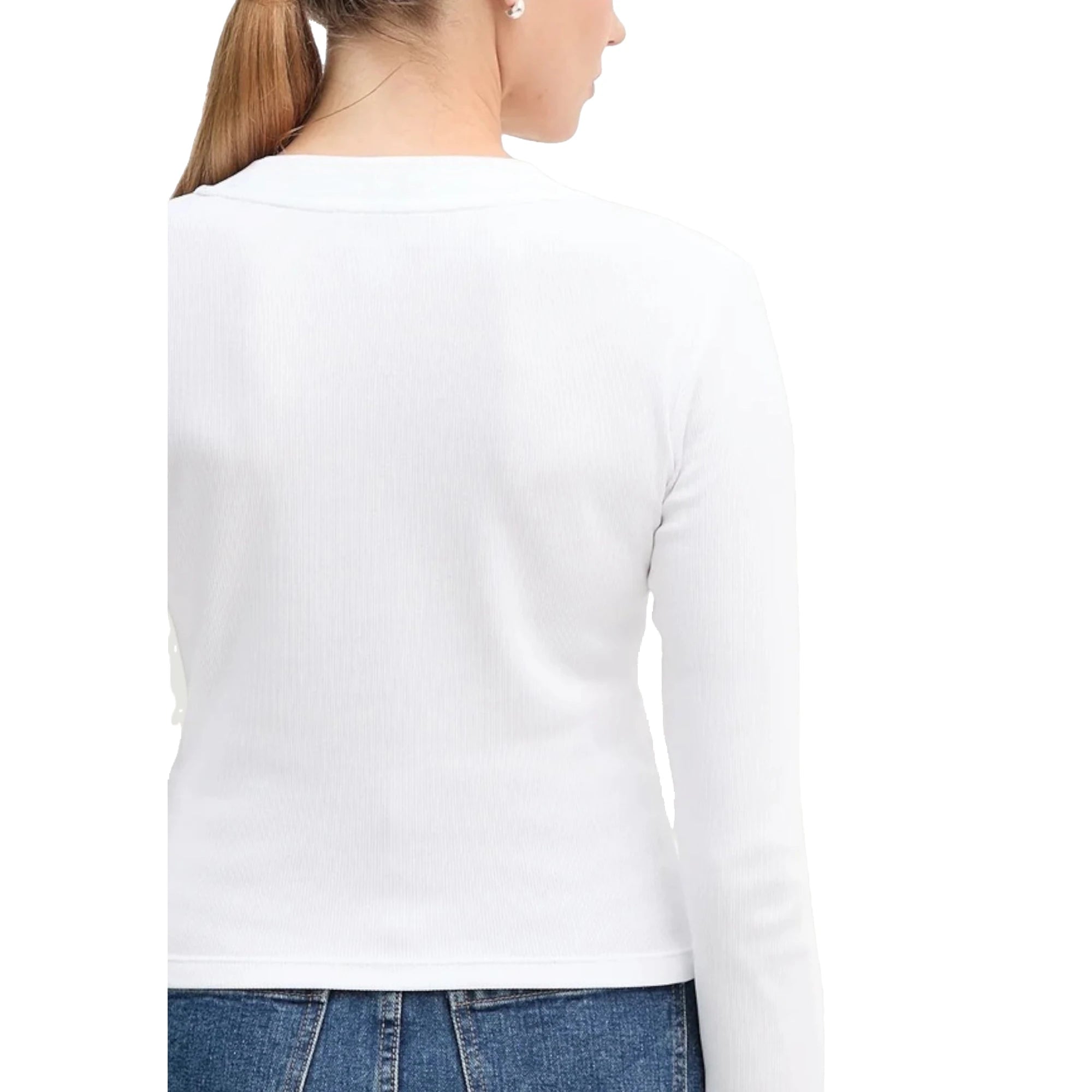 CALVIN KLEIN T-shirt Donna Monogram Baby A Manica Lunga