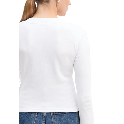 CALVIN KLEIN T-shirt Donna Monogram Baby A Manica Lunga