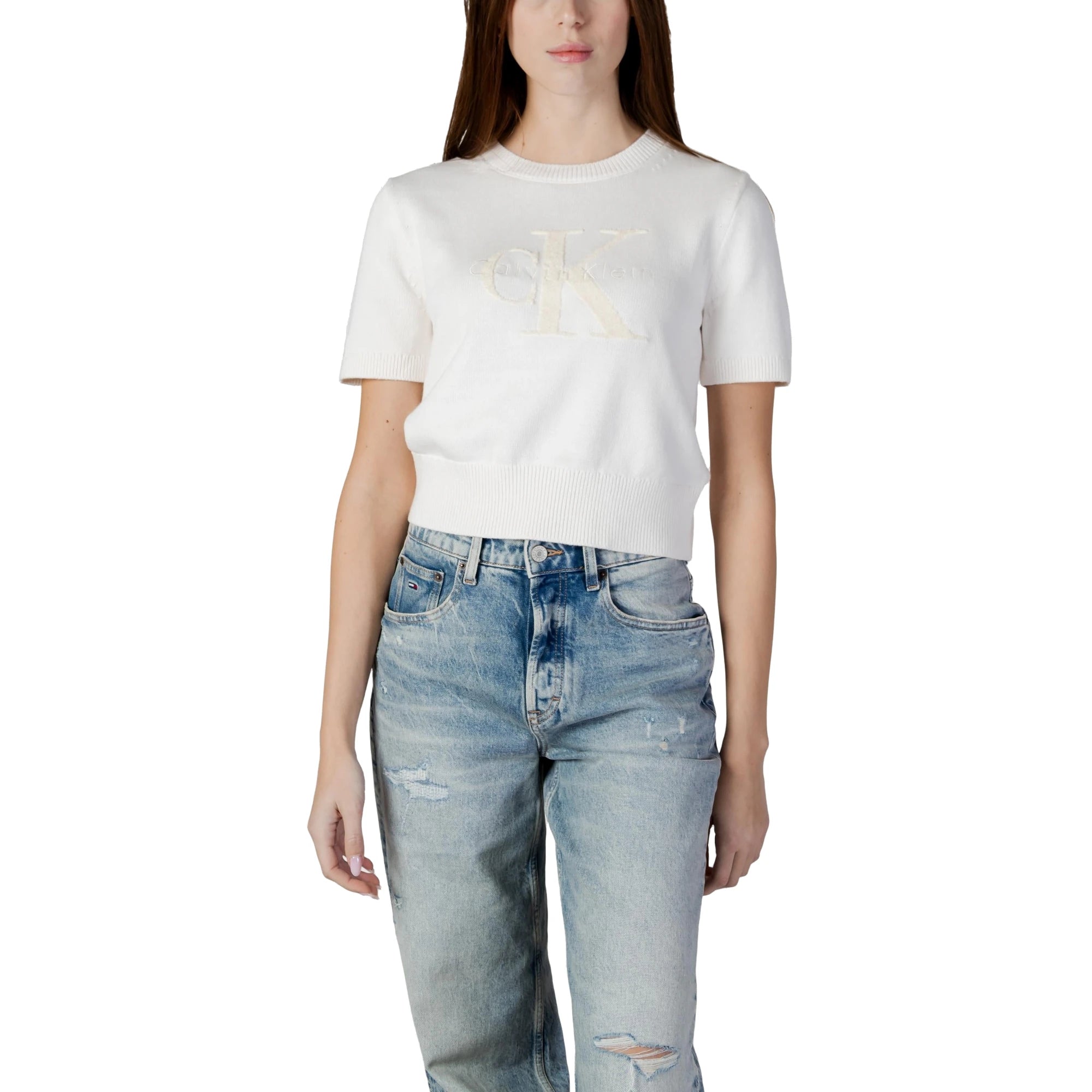 CALVIN KLEIN JEANS Maglia Donna Cotone Cropped