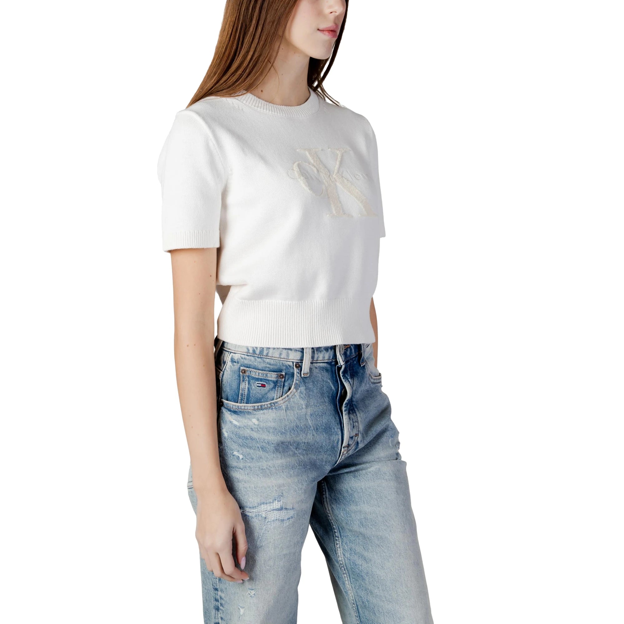 CALVIN KLEIN JEANS Maglia Donna Cotone Cropped