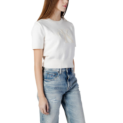 CALVIN KLEIN JEANS Maglia Donna Cotone Cropped