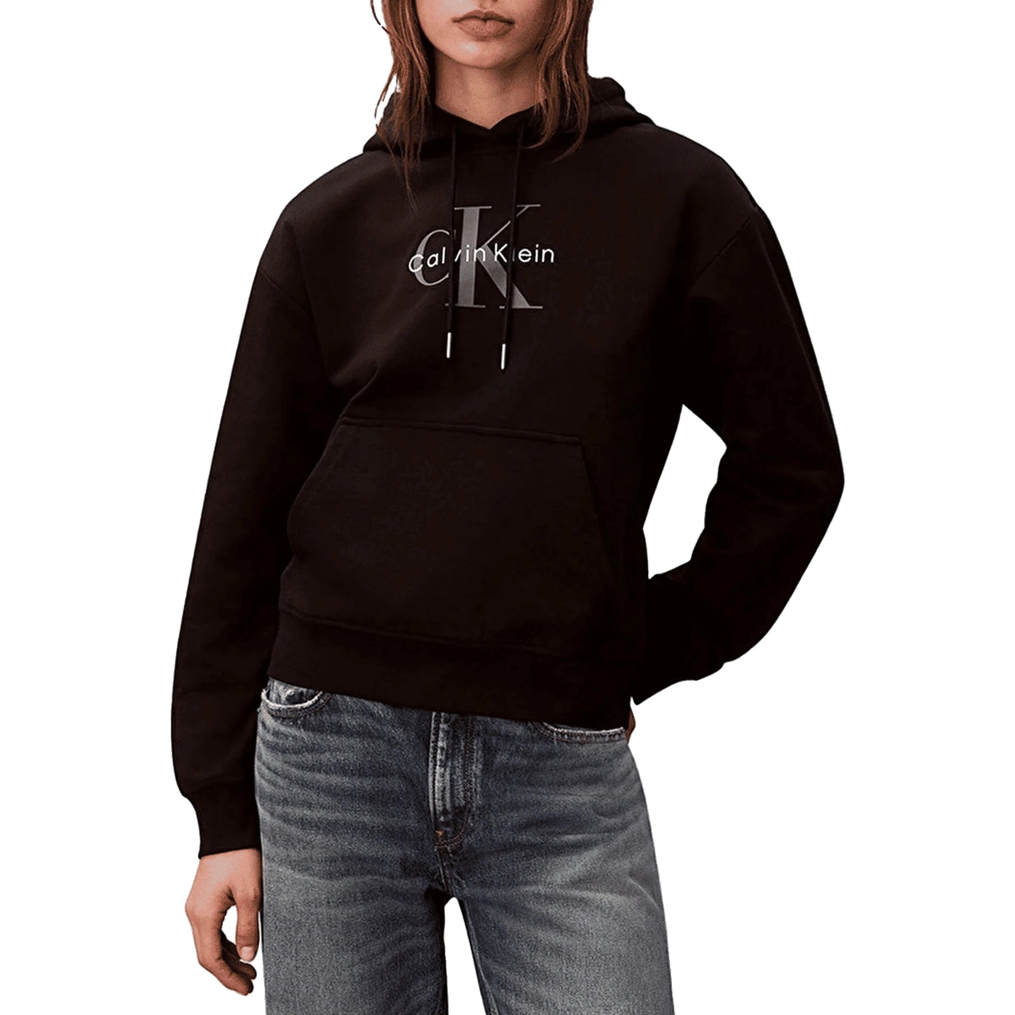 CALVIN KLEIN Felpa con cappuccio Big Logo in cotone