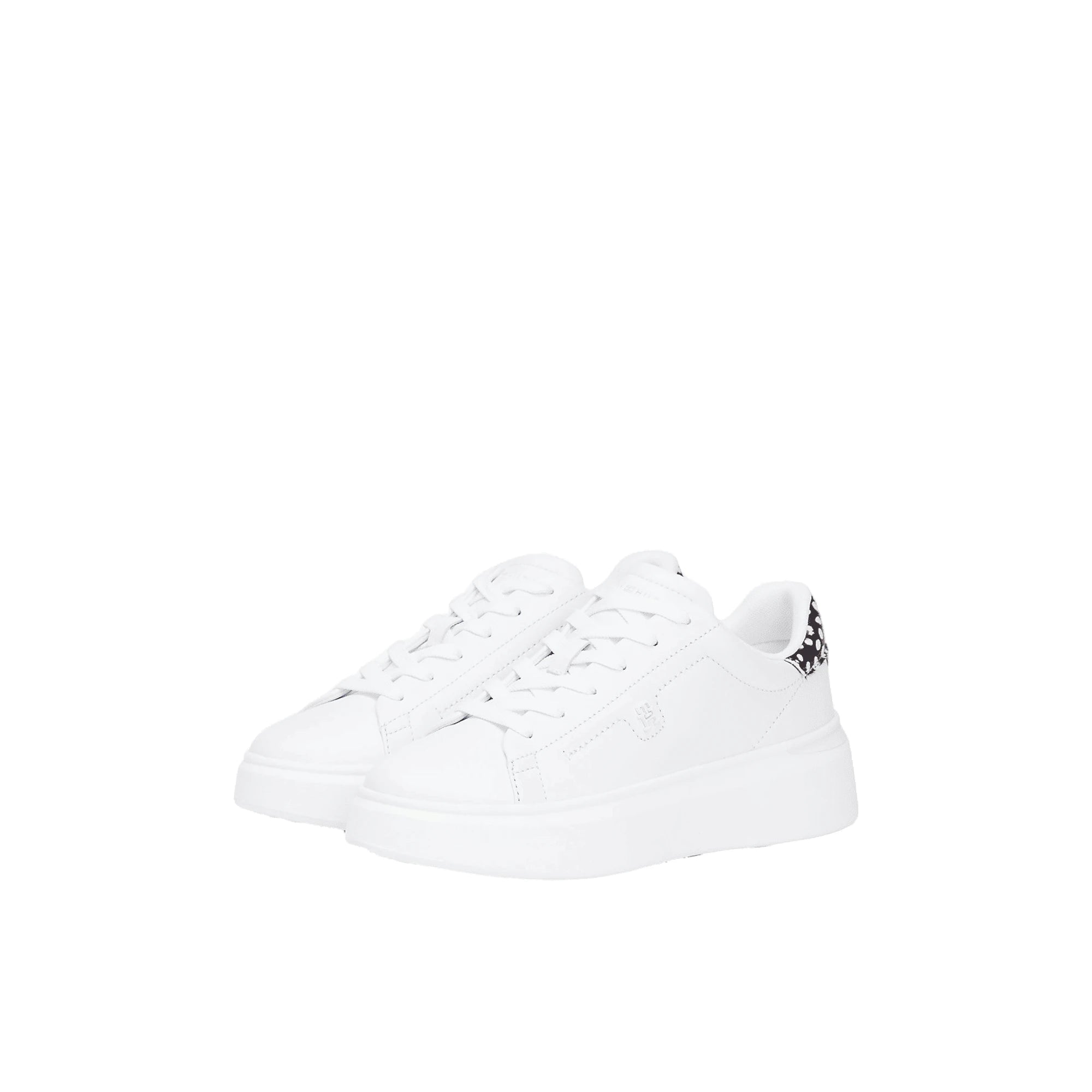 TOMMY HILFIGER Sneakers Pelle Suola Alta Stampa Leopardata