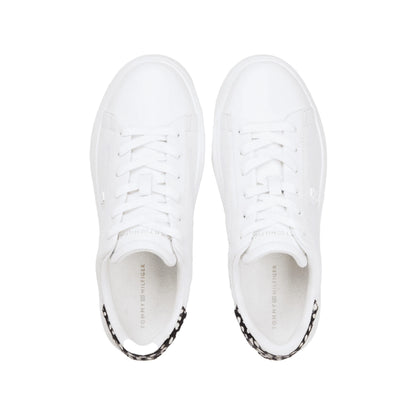 TOMMY HILFIGER Sneakers Pelle Suola Alta Stampa Leopardata