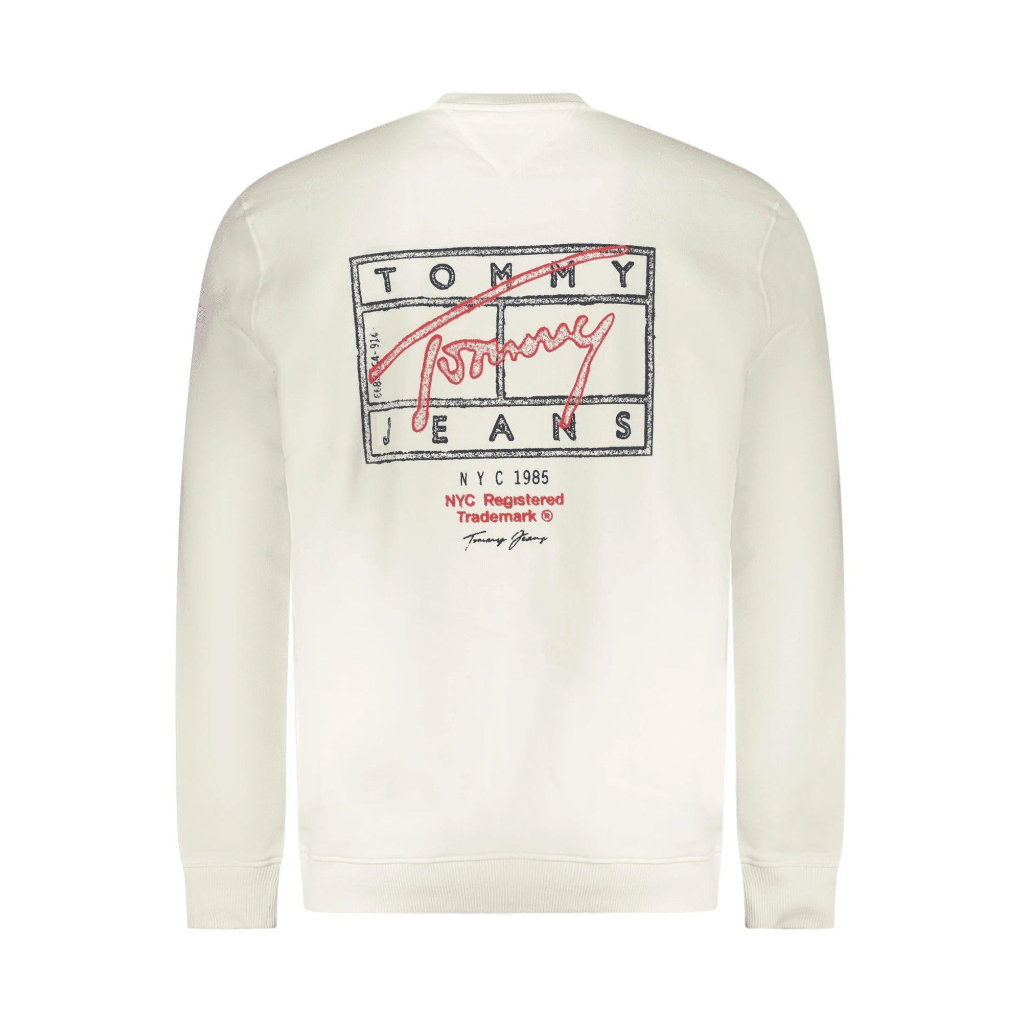 TOMMY HILFIGER Felpa Girocollo Uomo Stampa Logo Cotone