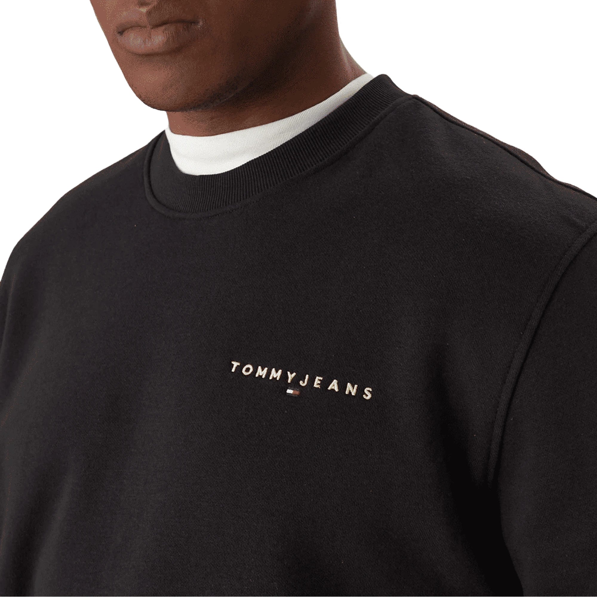 TOMMY HILFIGER Felpa Uomo Girocollo Logo Ricamato