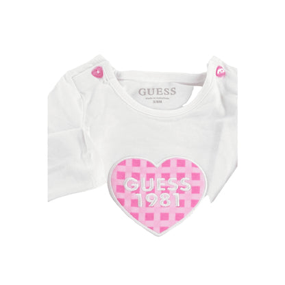 GUESS Set Maglia e Leggings da Bambina in Cotone Rosa