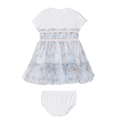 GUESS Vestito da Neonata in Cotone con Stampa Farfalle