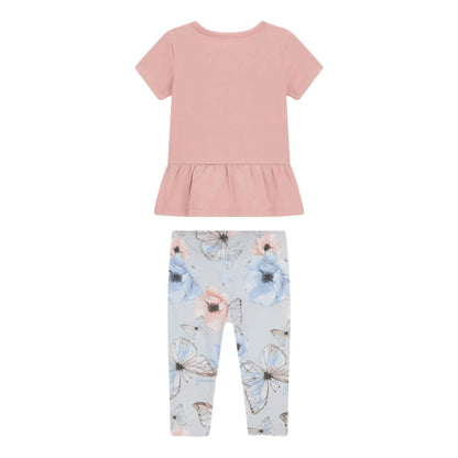 Completo neonata T-shirt e Leggings Cotone Organico