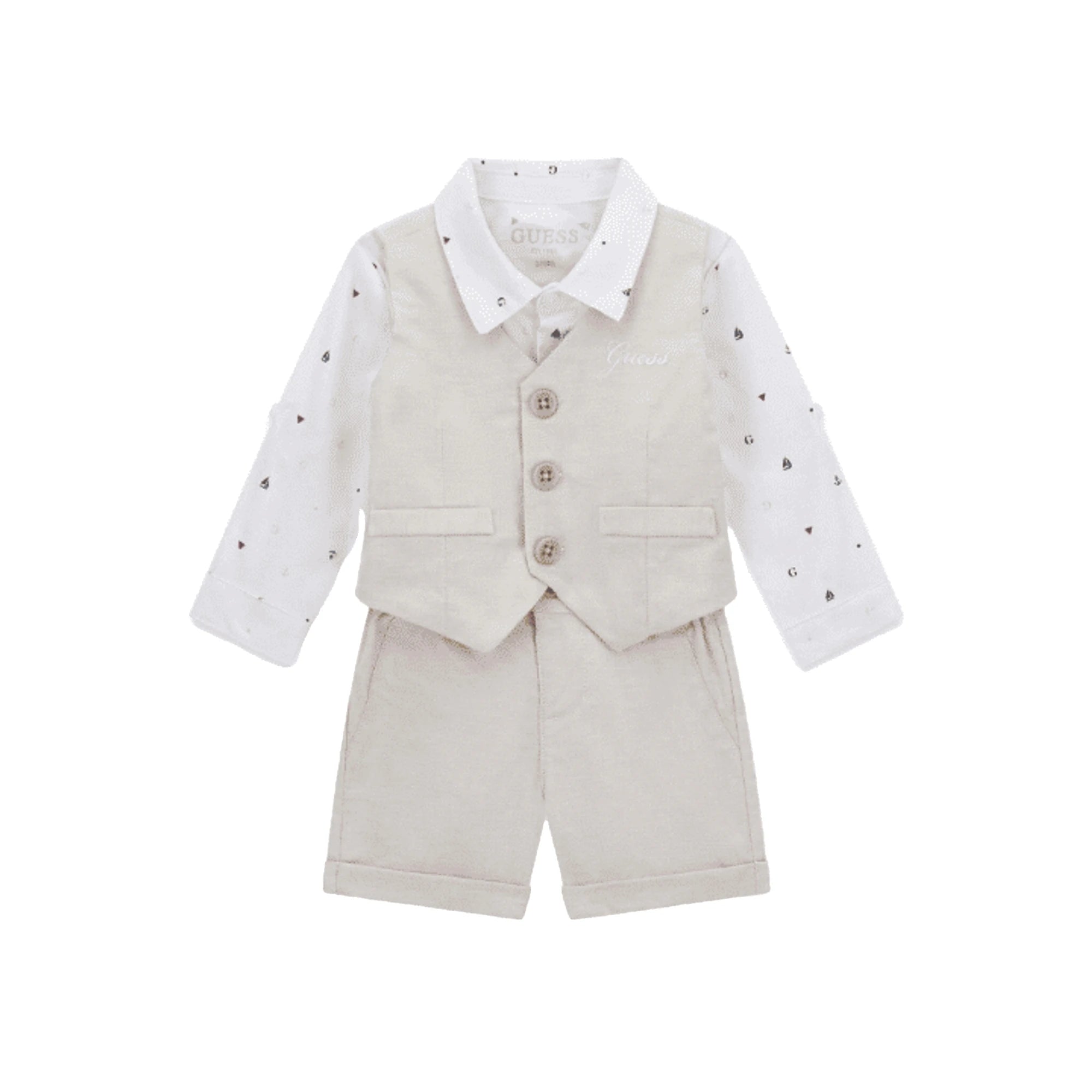 Completo Camicia Gilet e Pantaloncini Elegante Bambino