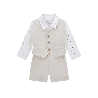 Completo Camicia Gilet e Pantaloncini Elegante Bambino