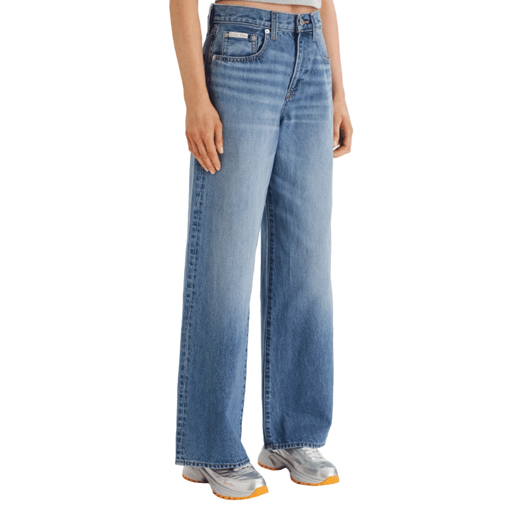 Jeans Wide Leg Vita Alta Donna