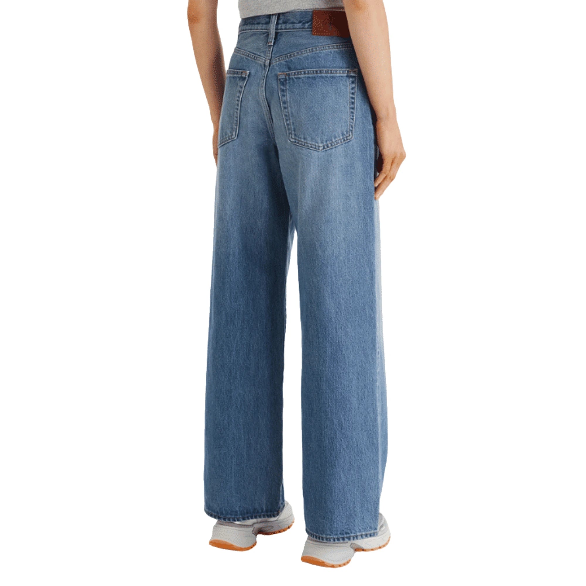 Jeans Wide Leg Vita Alta Donna