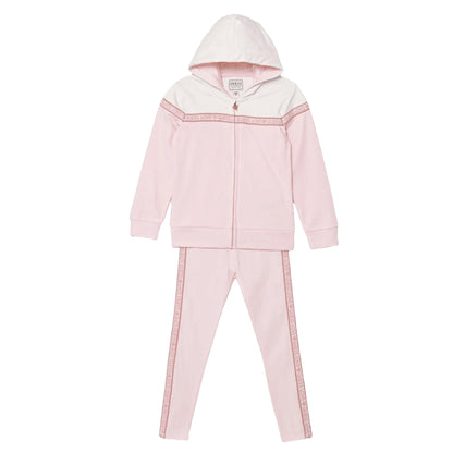 Completo Tuta Felpa e Leggings Bambina Rosa
