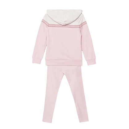 Completo Tuta Felpa e Leggings Bambina Rosa