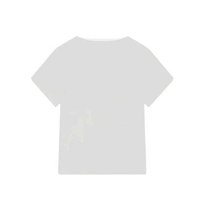 T-shirt bambina bianca logo paillettes
