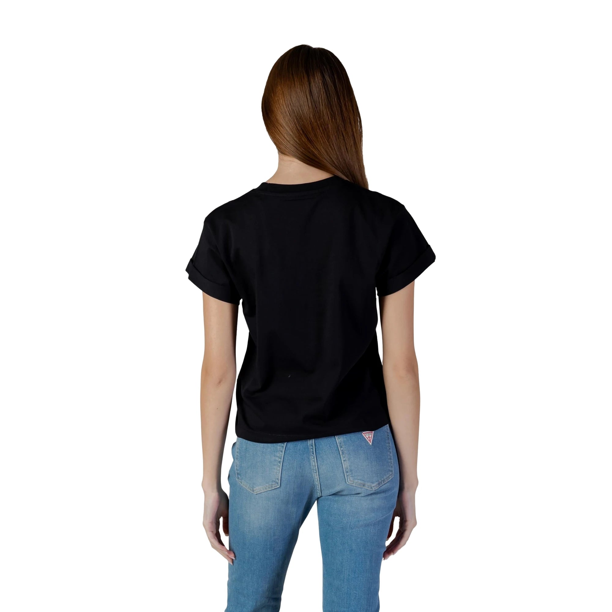 T-shirt Donna Nera SS CN LA STARS TEE 100% Cotone