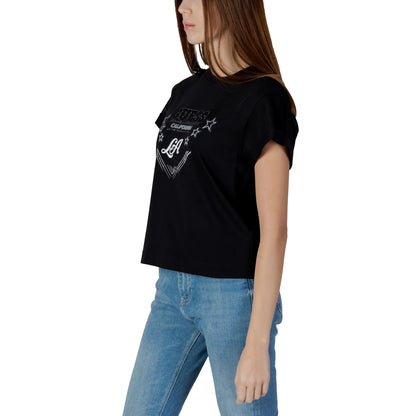 T-shirt Donna Nera SS CN LA STARS TEE 100% Cotone