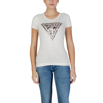 T-Shirt Bianca Donna SS CN LEO TRIANGLE TEE