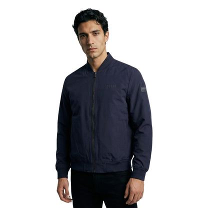 Bomber Blu Stretch Packable Uomo con Zip