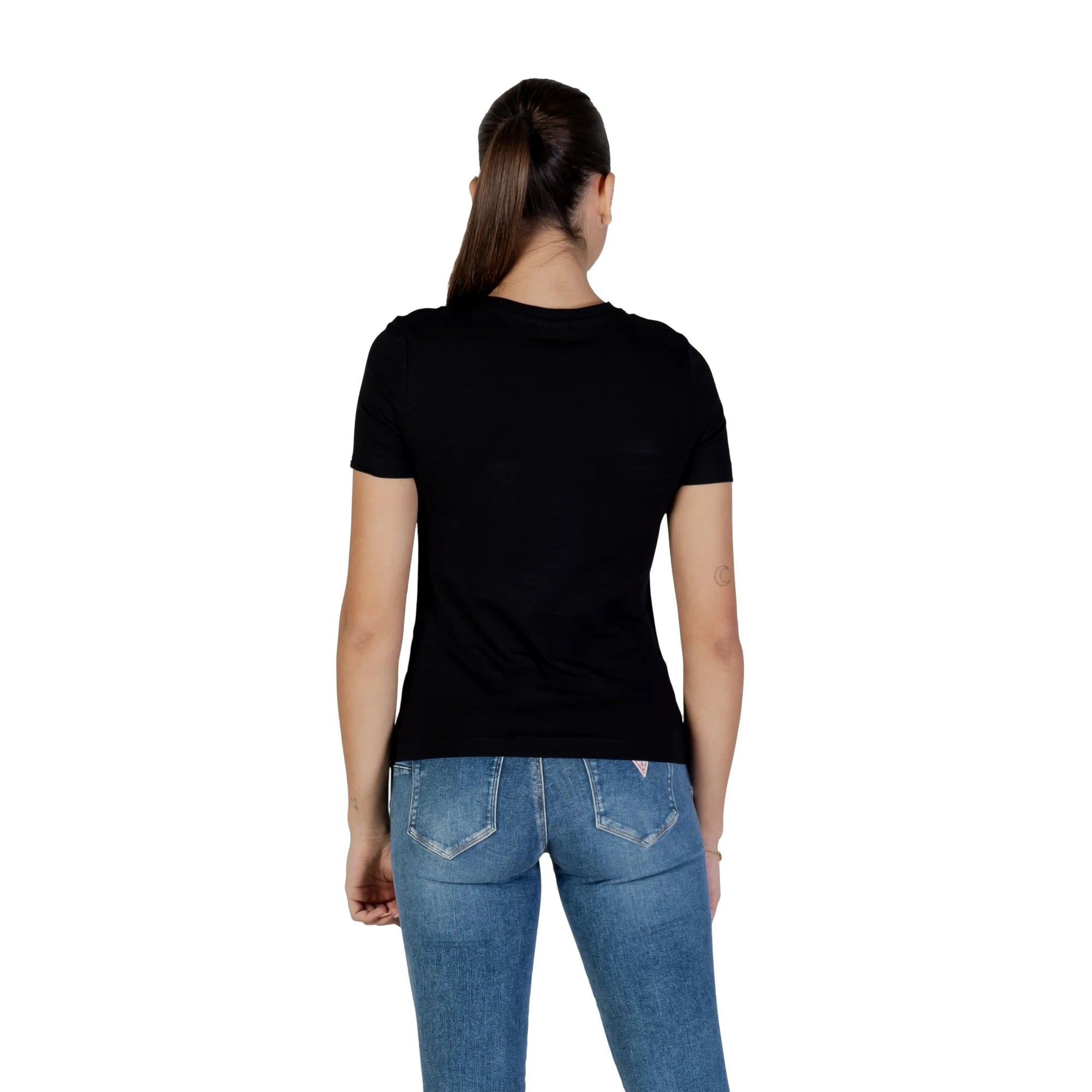 T-shirt ANITA CN SS in Cotone Elasticizzato Nera