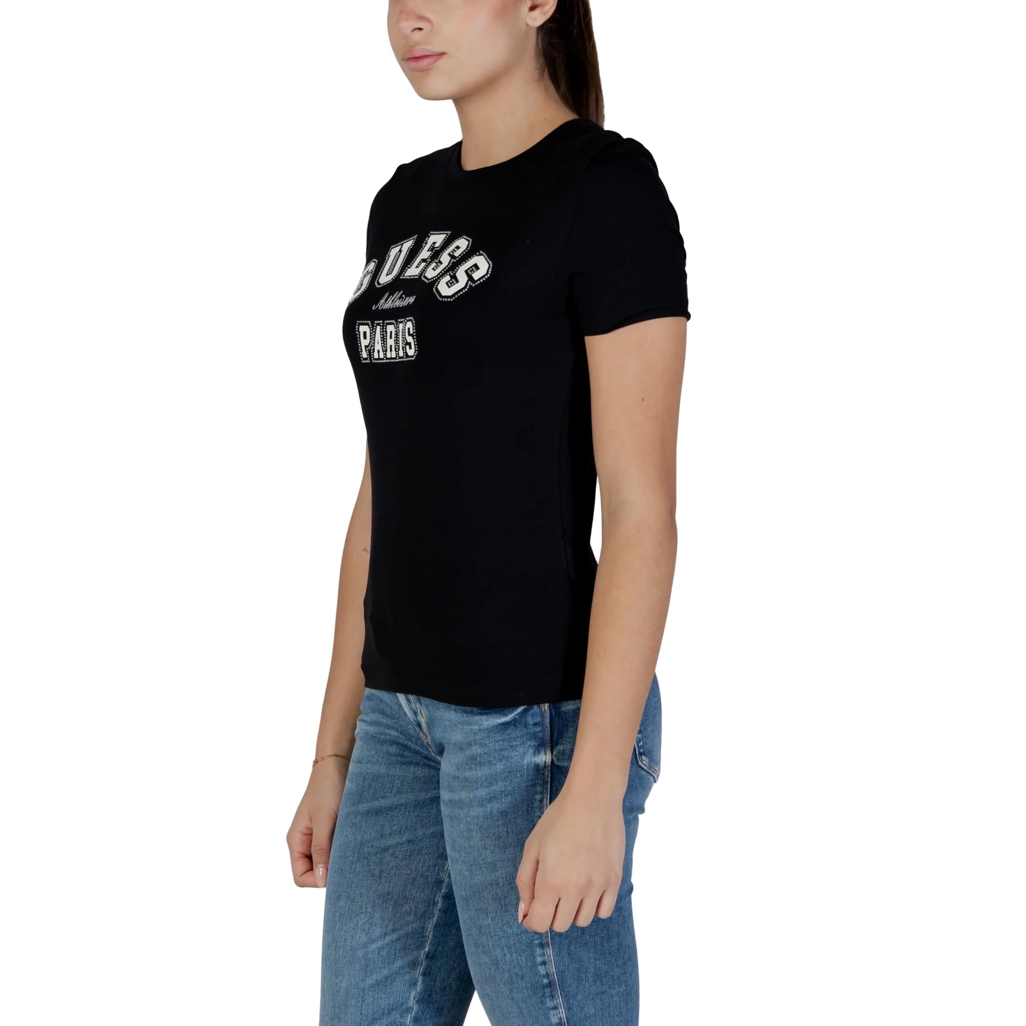 T-shirt ANITA CN SS in Cotone Elasticizzato Nera