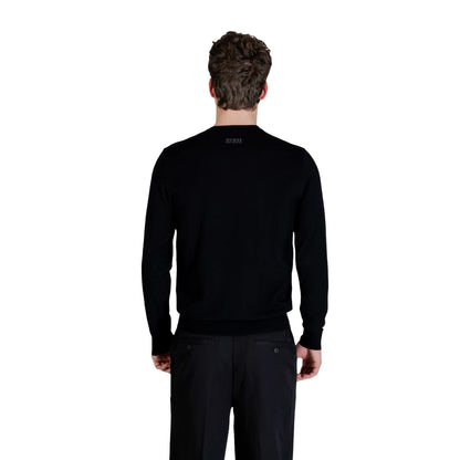 Maglia uomo Guess KADIR TECH LS girocollo Nera