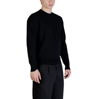 Maglia uomo Guess KADIR TECH LS girocollo Nera