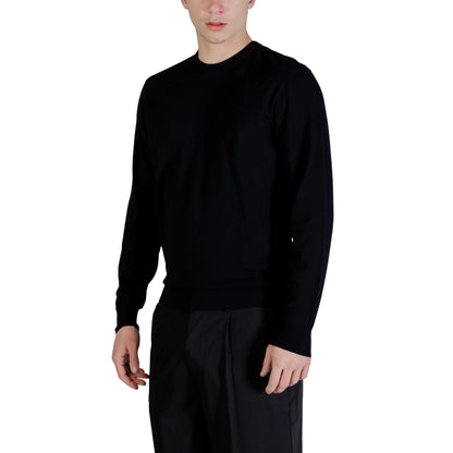 Maglia uomo Guess KADIR TECH LS girocollo Nera