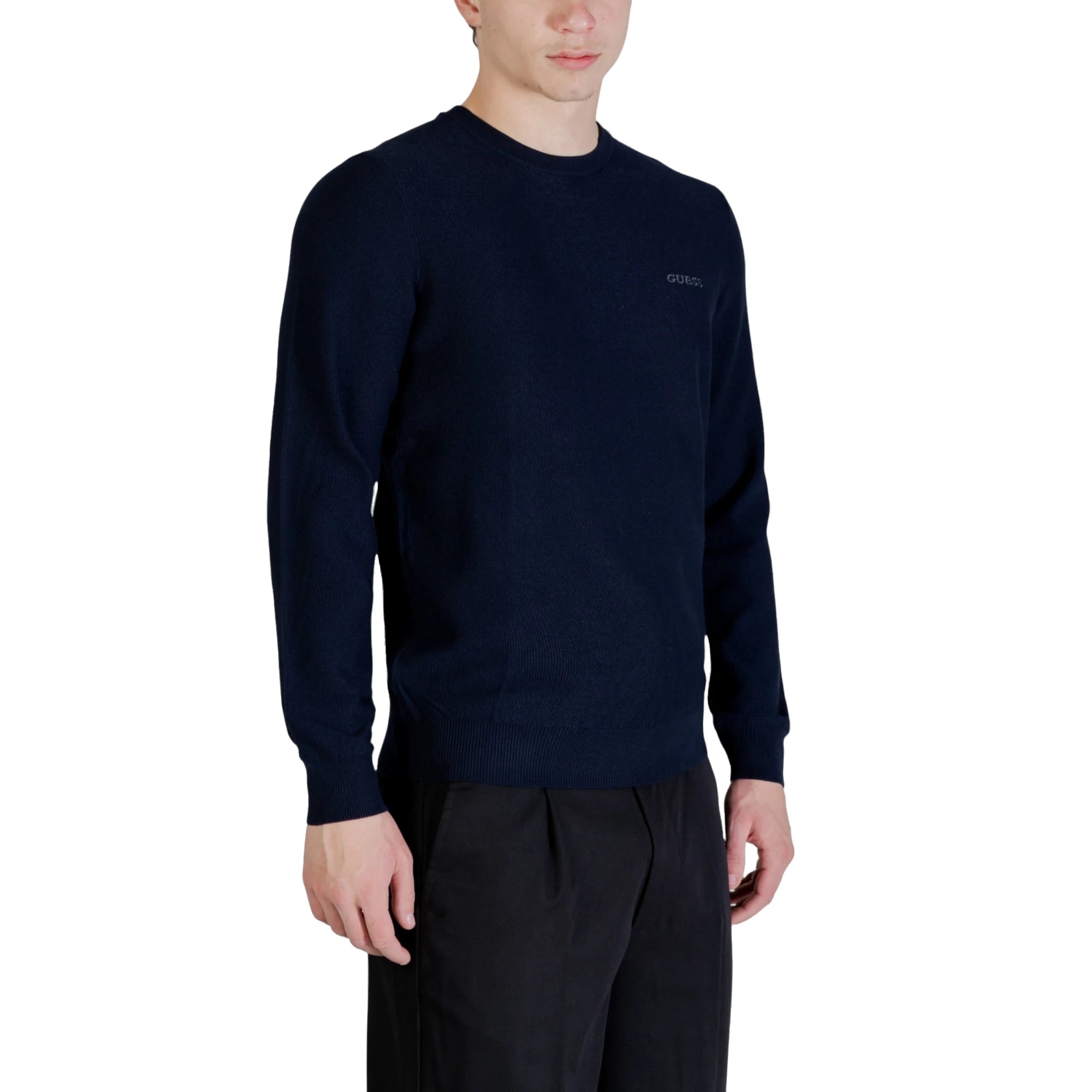 Maglia KARIM Piquet Stitch Girocollo Uomo Blu