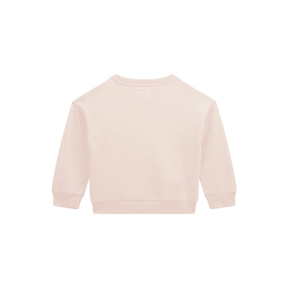 Felpa Bambina Rosa scritta con Paillettes