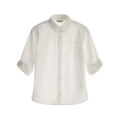 Camicia Bianca Bambino Cotone Stretch