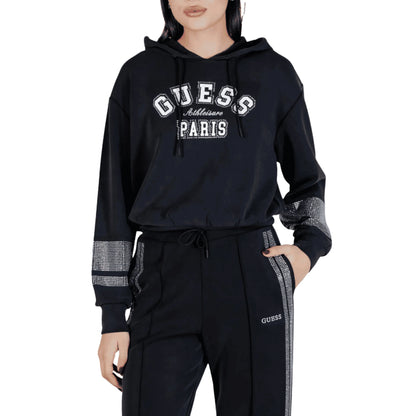 Felpa Donna con Cappuccio Nera Active